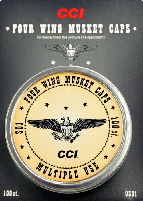 CCI 4 Wing Top Hat Musket Caps