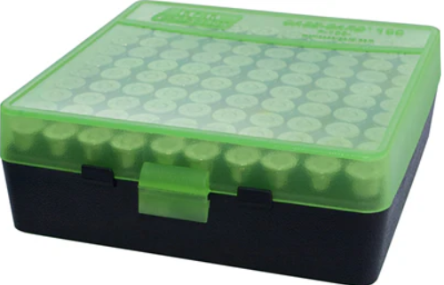 Fliptop 100 round 45 ACP Pistol Ammo Box Green Black