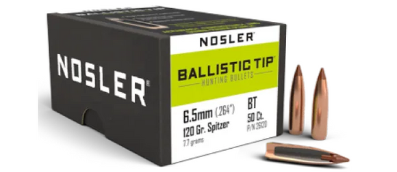 Nosler 6.5mm 120gr Spitzer Ballistic Tip