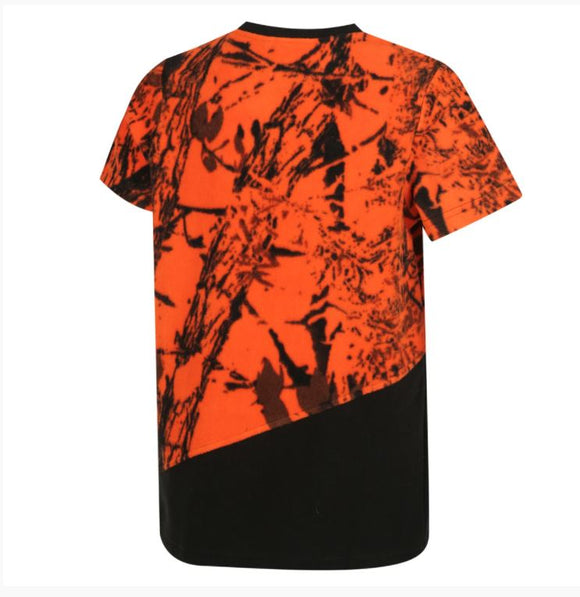 KIDS SPLICED TEE HYPER PINK CAMO