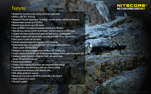 NITECORE ALL CLIMATE TACTICAL BLAZE LED  FLASHLIGHT