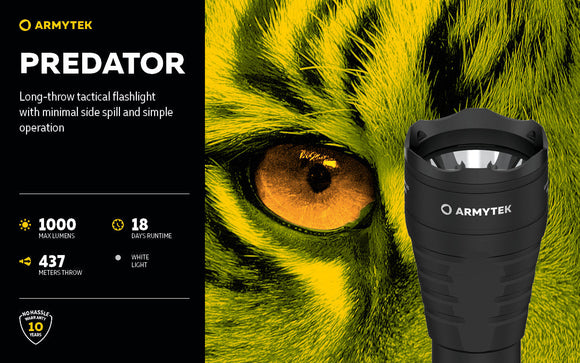 Armytek Predator v3 XP-L Hi White 1200 lm Tactical torch