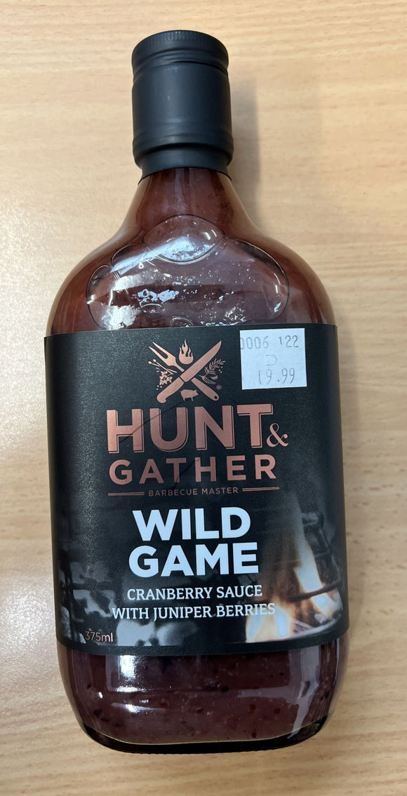 HUNT & GATHER BBQ SAUCE-WILD GAME 375ML